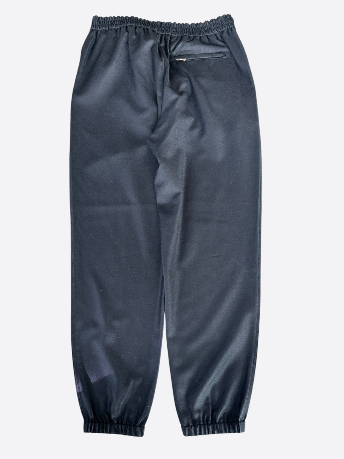 Dior Grey Pleated Wool Jogger Pants