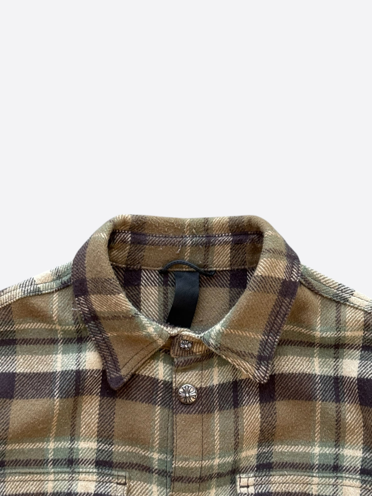 Chrome Hearts Brown Plaid Flannel Jacket