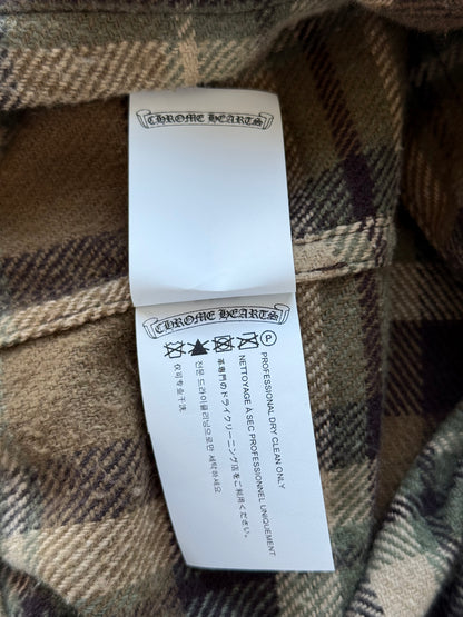 Chrome Hearts Brown Plaid Flannel Jacket