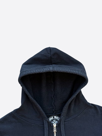 Chrome Hearts Black & White Dotted Cross Zip Up Hoodie