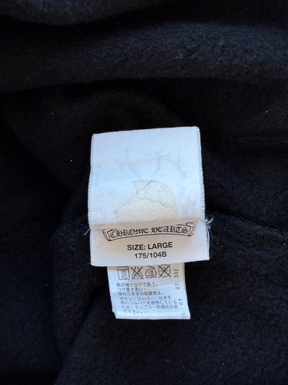 Chrome Hearts Black & White Dotted Cross Zip Up Hoodie