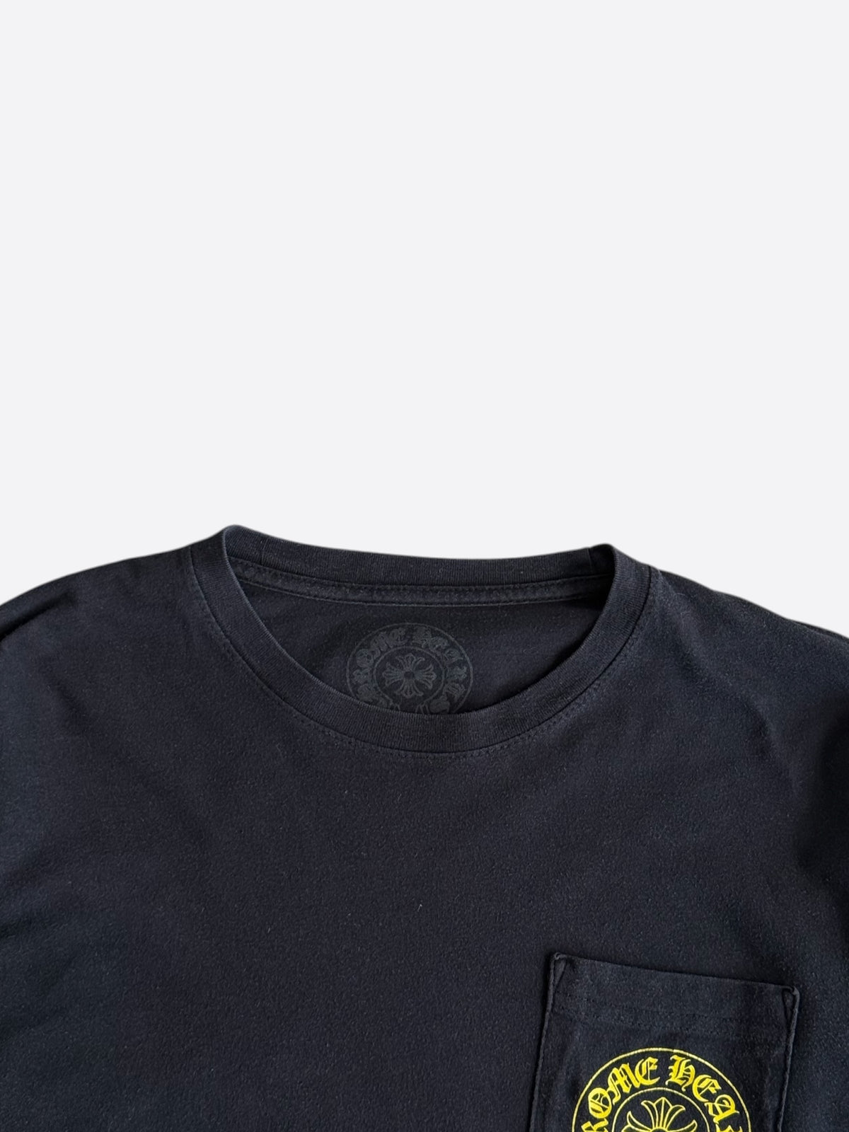 Chrome Hearts Black & Yellow Staff Horseshoe Logo Longsleeve T-Shirt