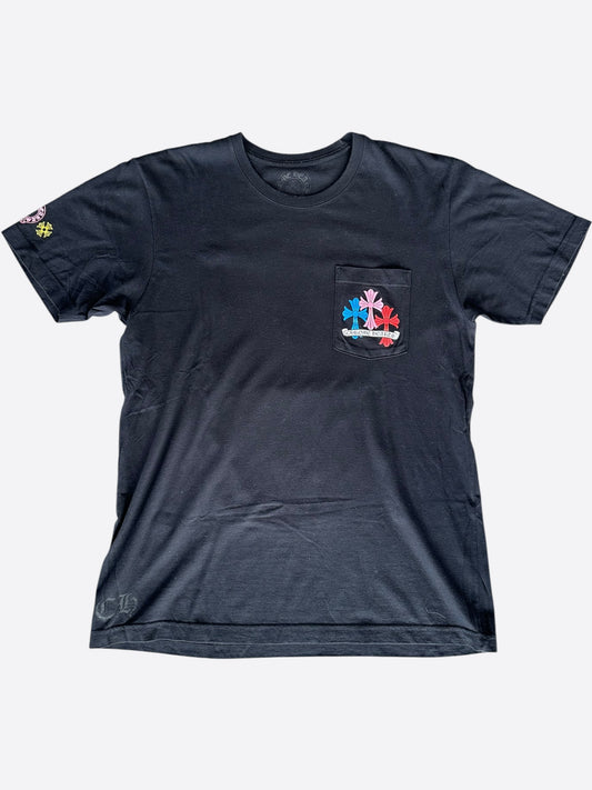 Chrome Hearts Black Multicolor Cross Logo T-Shirt