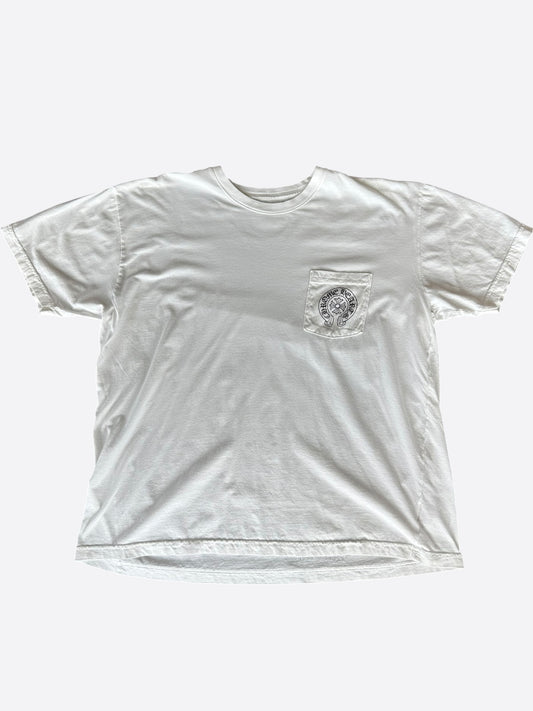 Chrome Hearts White & Black Honolulu Horseshoe Logo T-Shirt