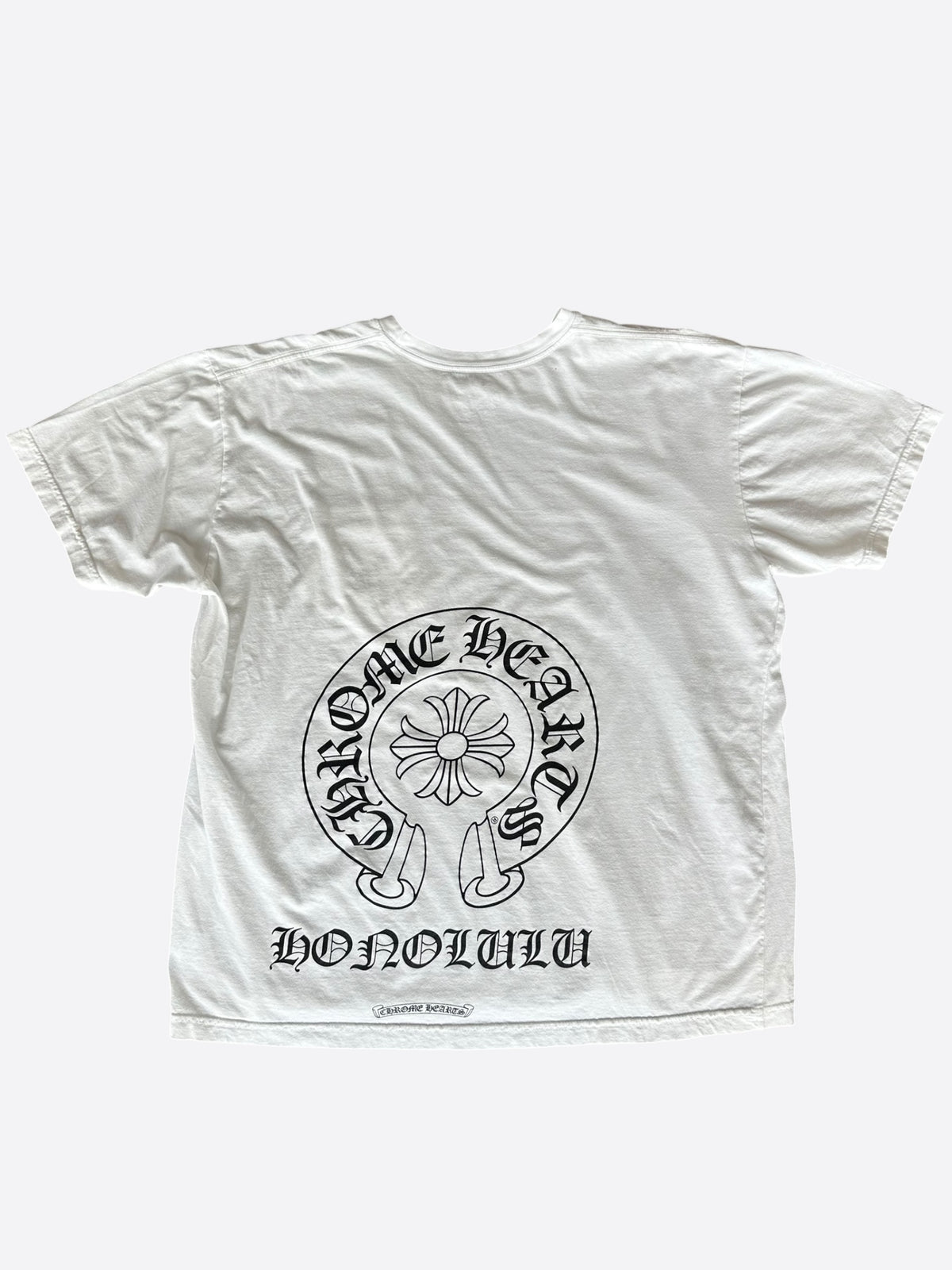 Chrome Hearts White & Black Honolulu Horseshoe Logo T-Shirt