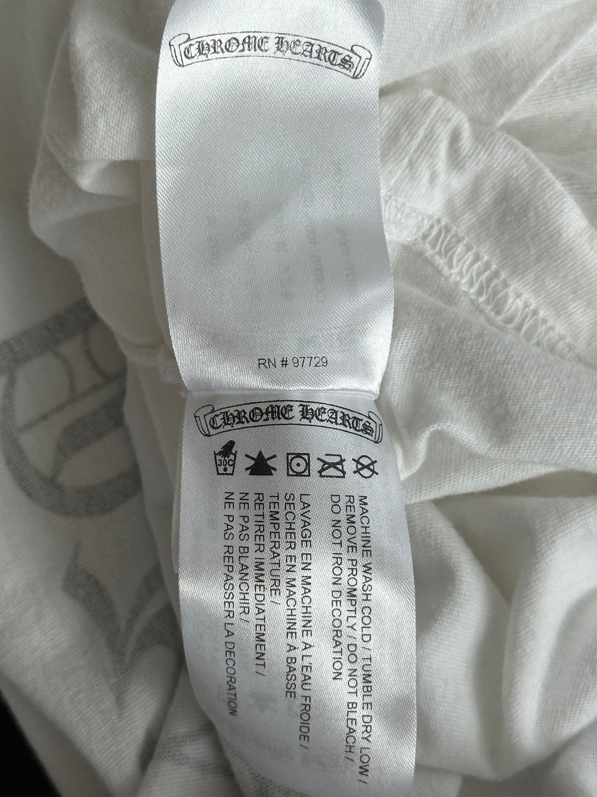 Chrome Hearts White & Black Honolulu Horseshoe Logo T-Shirt