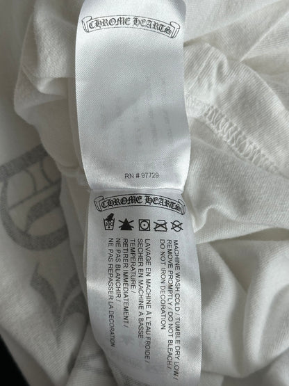 Chrome Hearts White & Black Honolulu Horseshoe Logo T-Shirt