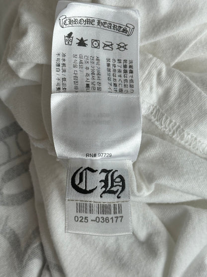 Chrome Hearts White & Black Honolulu Horseshoe Logo T-Shirt