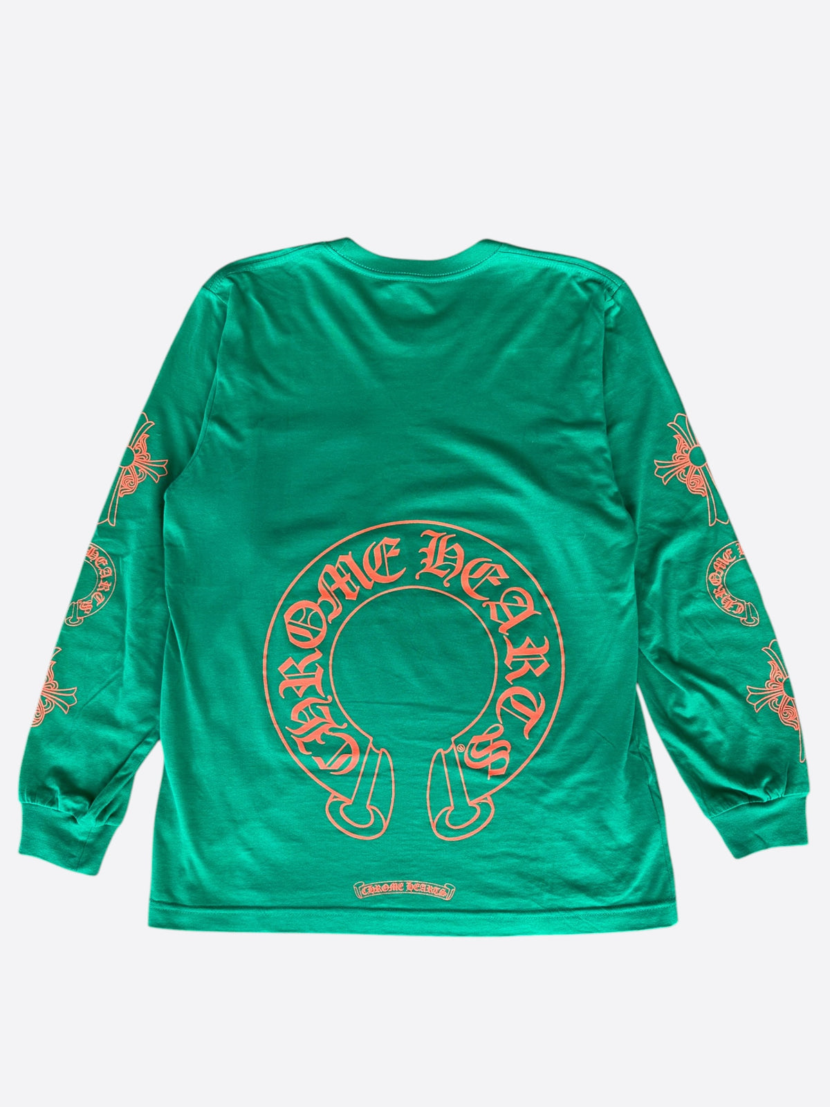 Chrome Hearts Green & Orange Miami Horseshoe Logo Longsleeve T-Shirt