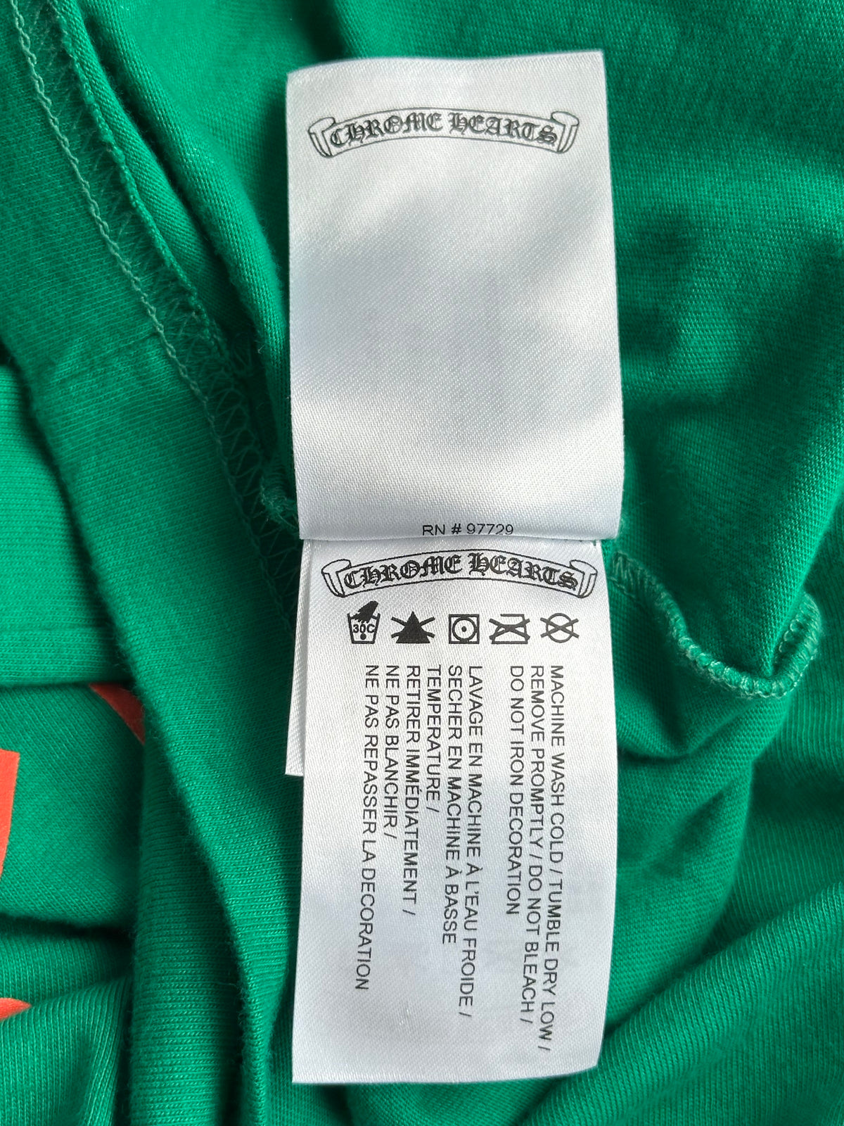 Chrome Hearts Green & Orange Miami Horseshoe Logo Longsleeve T-Shirt
