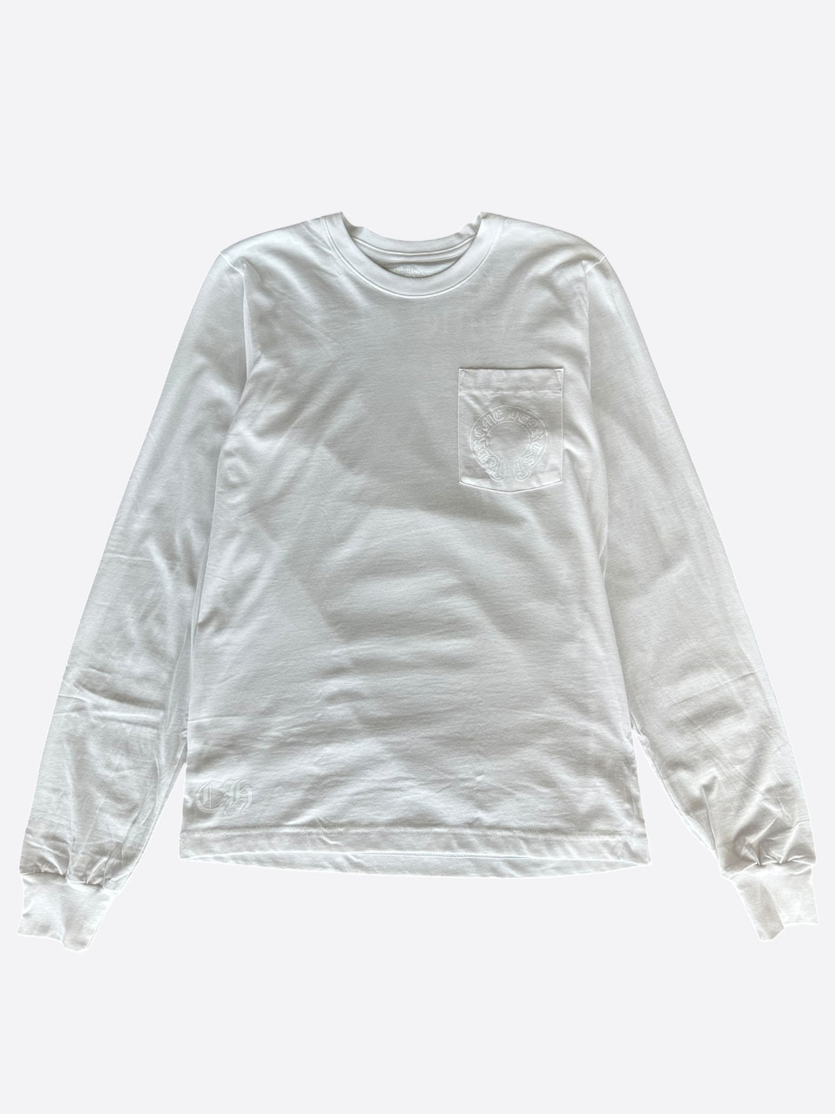 Chrome Hearts White Floral Logo Longsleeve T-Shirt