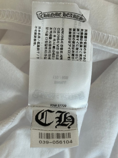 Chrome Hearts White Floral Logo Longsleeve T-Shirt