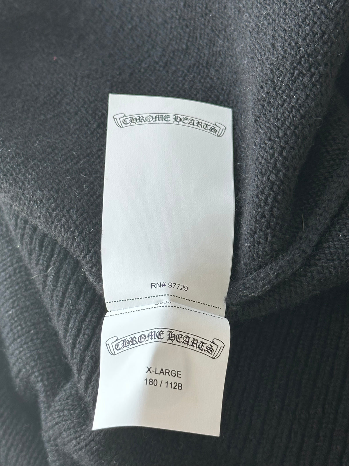 Chrome Hearts Black Cross Patch Cashmere Hoodie