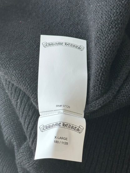Chrome Hearts Black Cross Patch Cashmere Hoodie