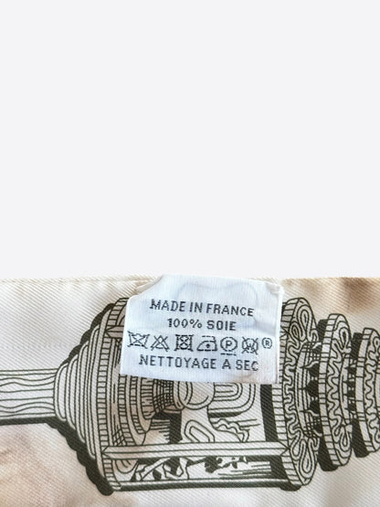 Hermes White & Brown Merveilleuses Lanternes Twilly