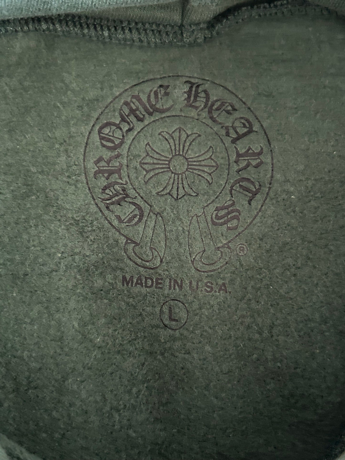 Chrome Hearts Green & Yellow T-Bar Logo Hoodie