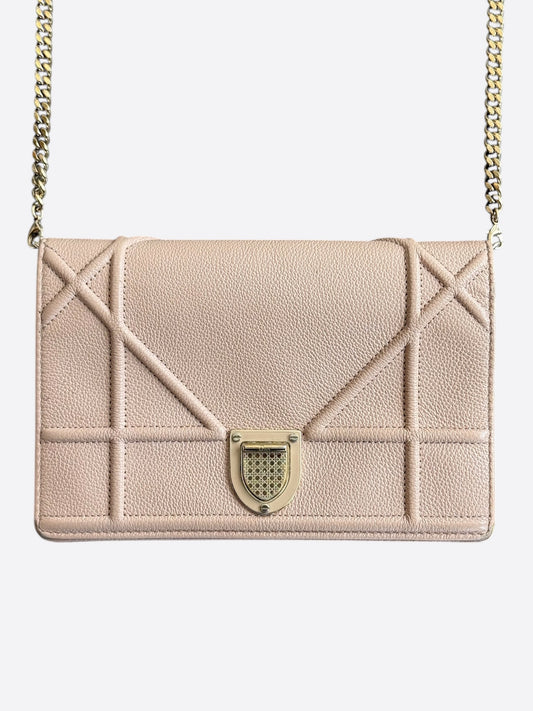 Dior Pink Diorama Wallet On Chain