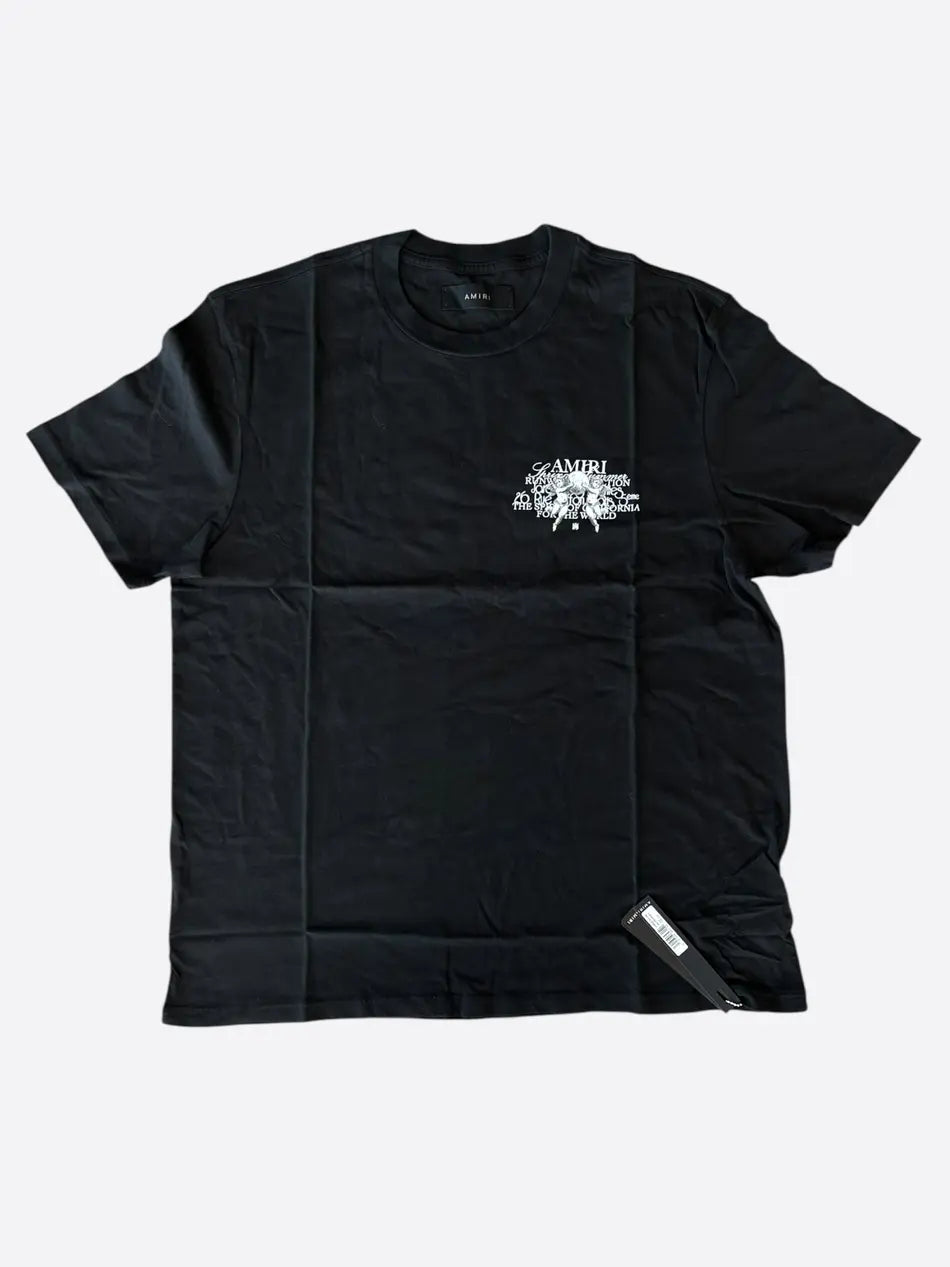 Amiri Black & White Cherub Logo T-Shirt