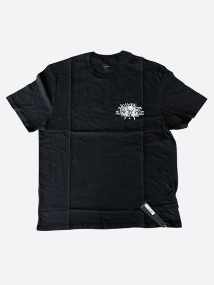 Amiri Black & White Cherub Logo T-Shirt