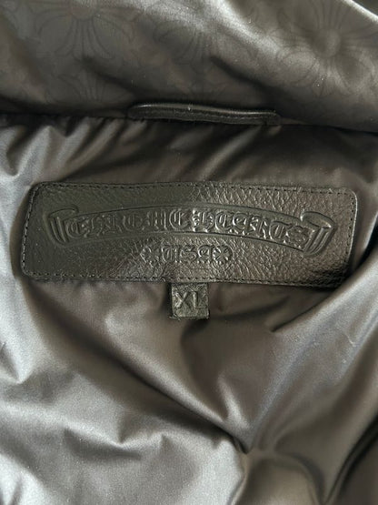 Chrome Hearts Black Cross Jacquard Puffer Vest