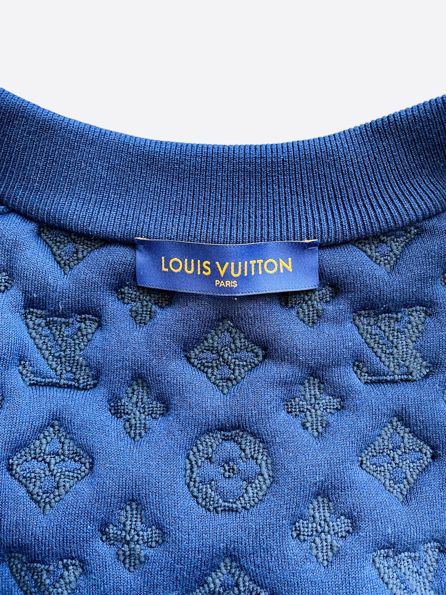 Louis Vuitton Blue Monogram Jacquard Sweater – Savonches