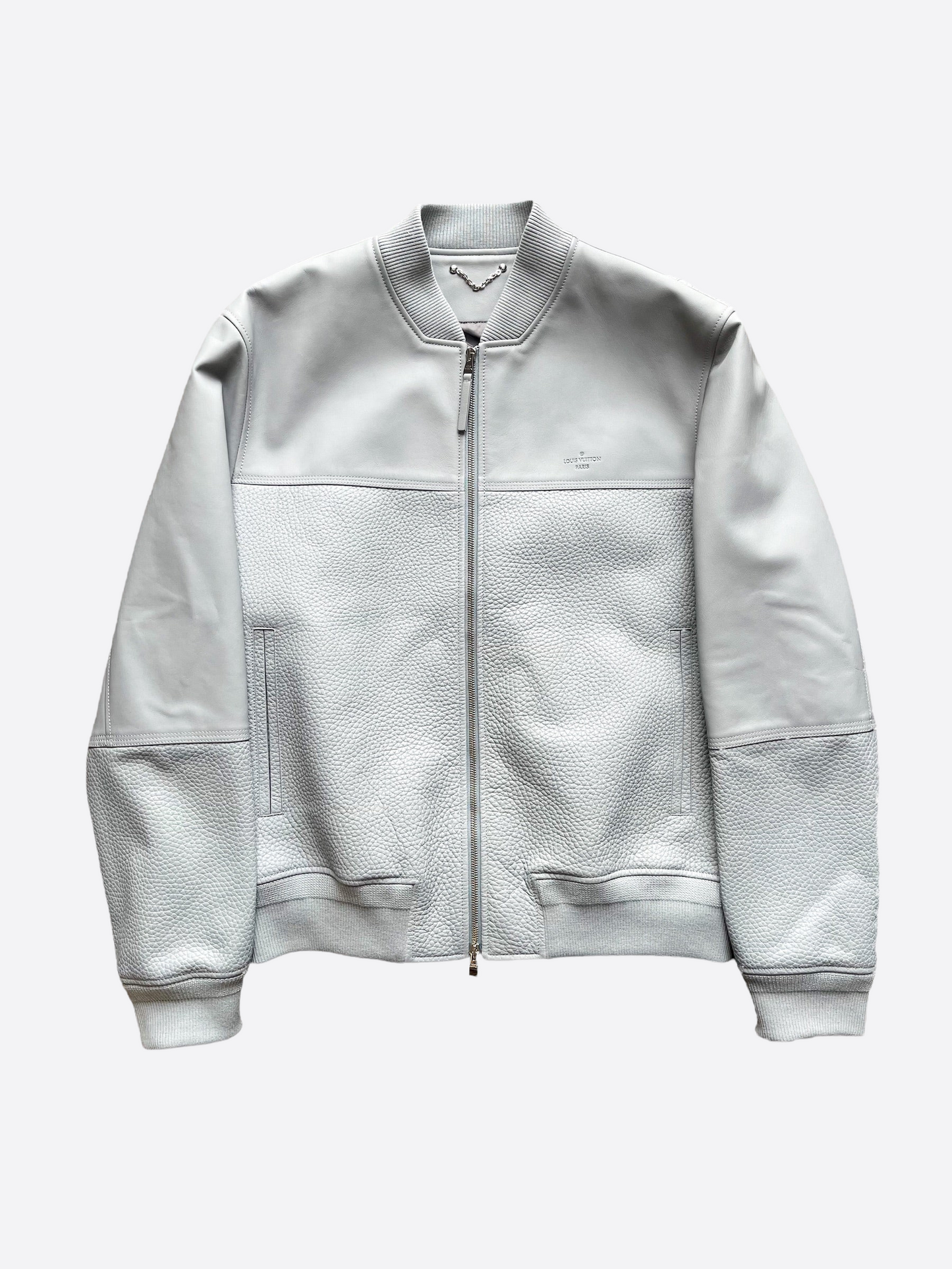 Louis Vuitton Grey Leather Jacket