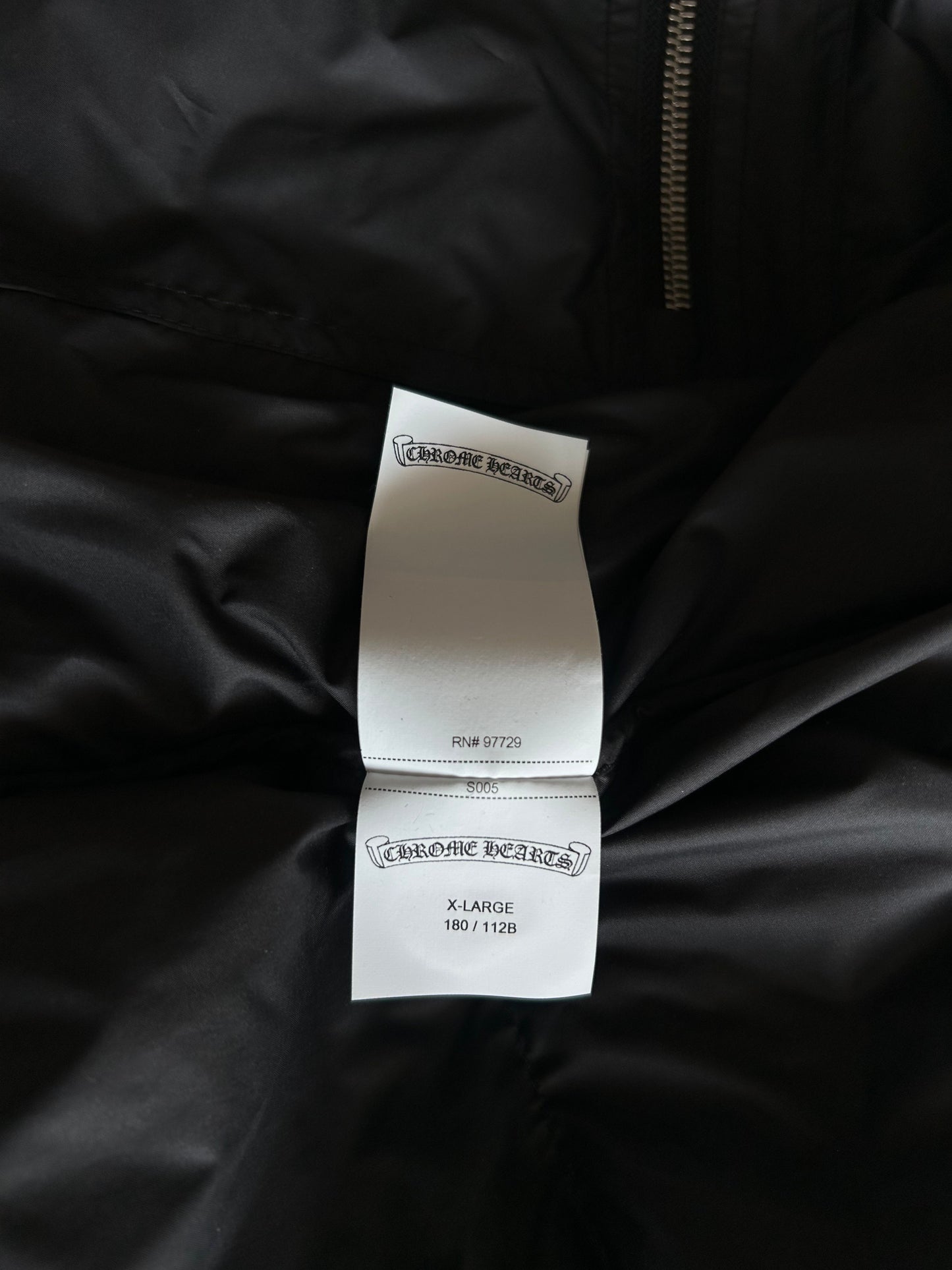 Chrome Hearts Black Cross Jacquard Puffer Vest