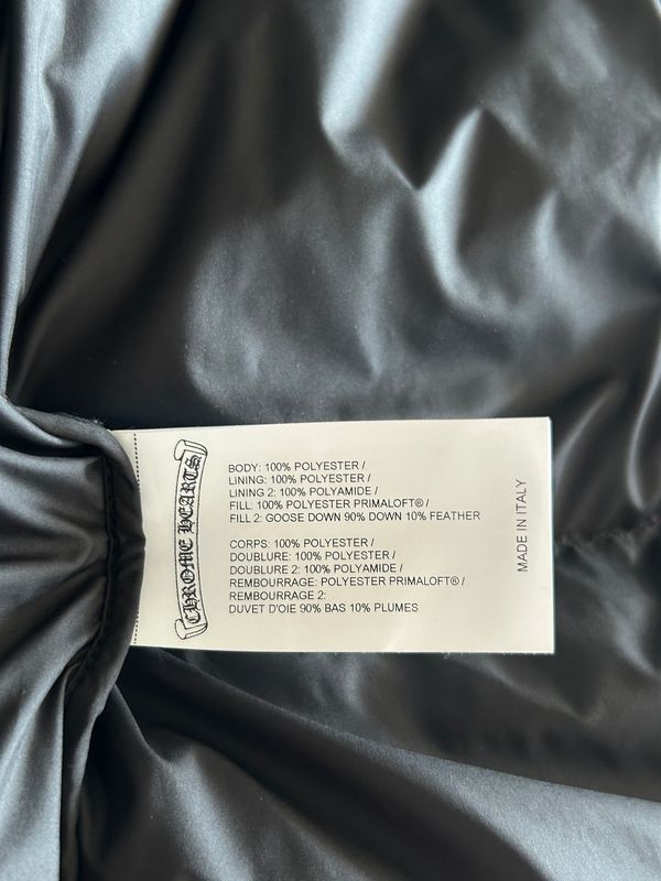 Chrome Hearts Black Cross Jacquard Puffer Vest