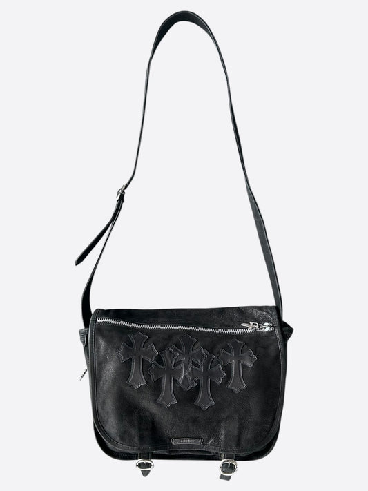 Chrome Hearts Black Cross Patch Gunslinger Messenger Bag