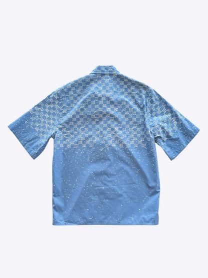 Louis Vuitton Blue LV Spread Damier Button Up Shirt