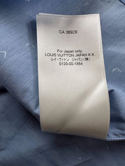 Louis Vuitton Blue LV Spread Damier Button Up Shirt