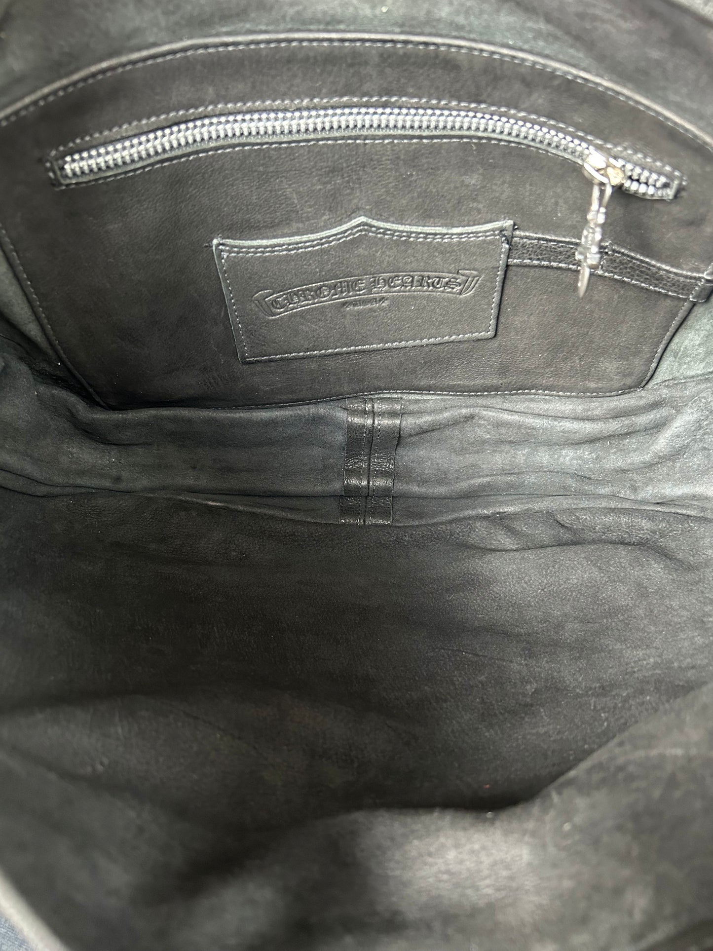 Chrome Hearts Black Cross Patch Gunslinger Messenger Bag
