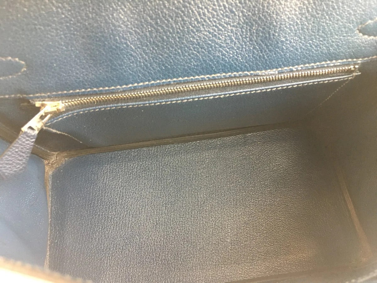 Hermès Blue Vache Leather Birkin 25