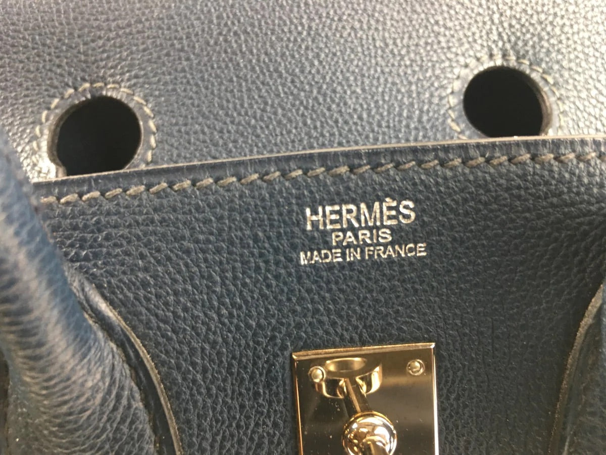 Hermès Blue Vache Leather Birkin 25