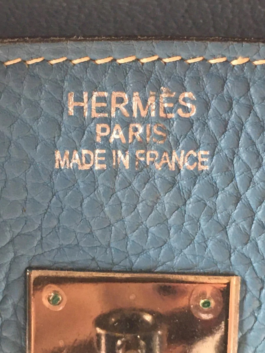 Hermès Blue Lin Togo Leather Birkin 35 – Savonches