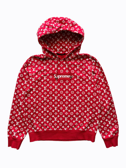 Louis Vuitton Supreme Red Box Logo Hoodie