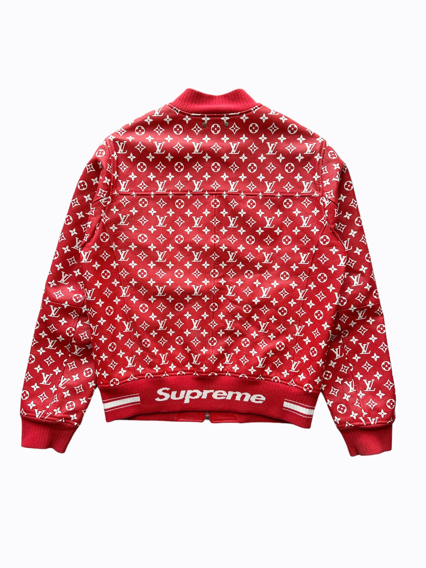 Supreme Louis Vuitton Red Monogram With Snoopy Varsity Jacket Coat Outwear  - Shop trending fashion in USA and EU