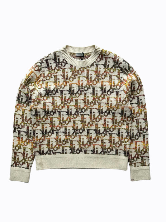 Dior Beige Oblique Wool Sweater