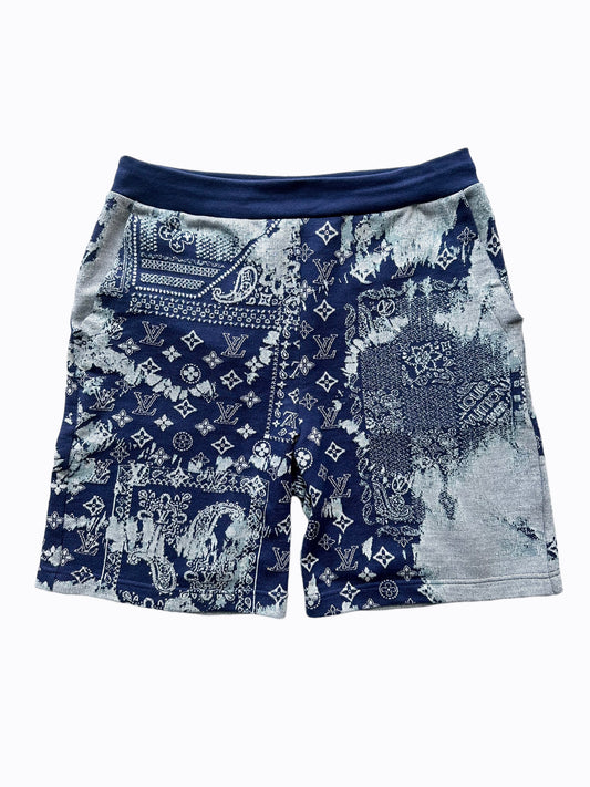 Louis Vuitton Blue Monogram Bandana Shorts