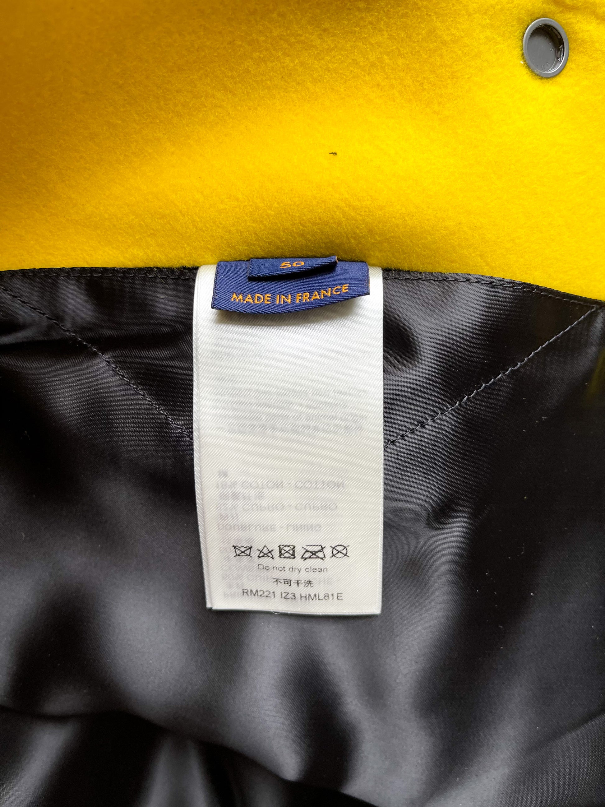 Louis Vuitton Varsity Jacket Black Yellow - Faderep