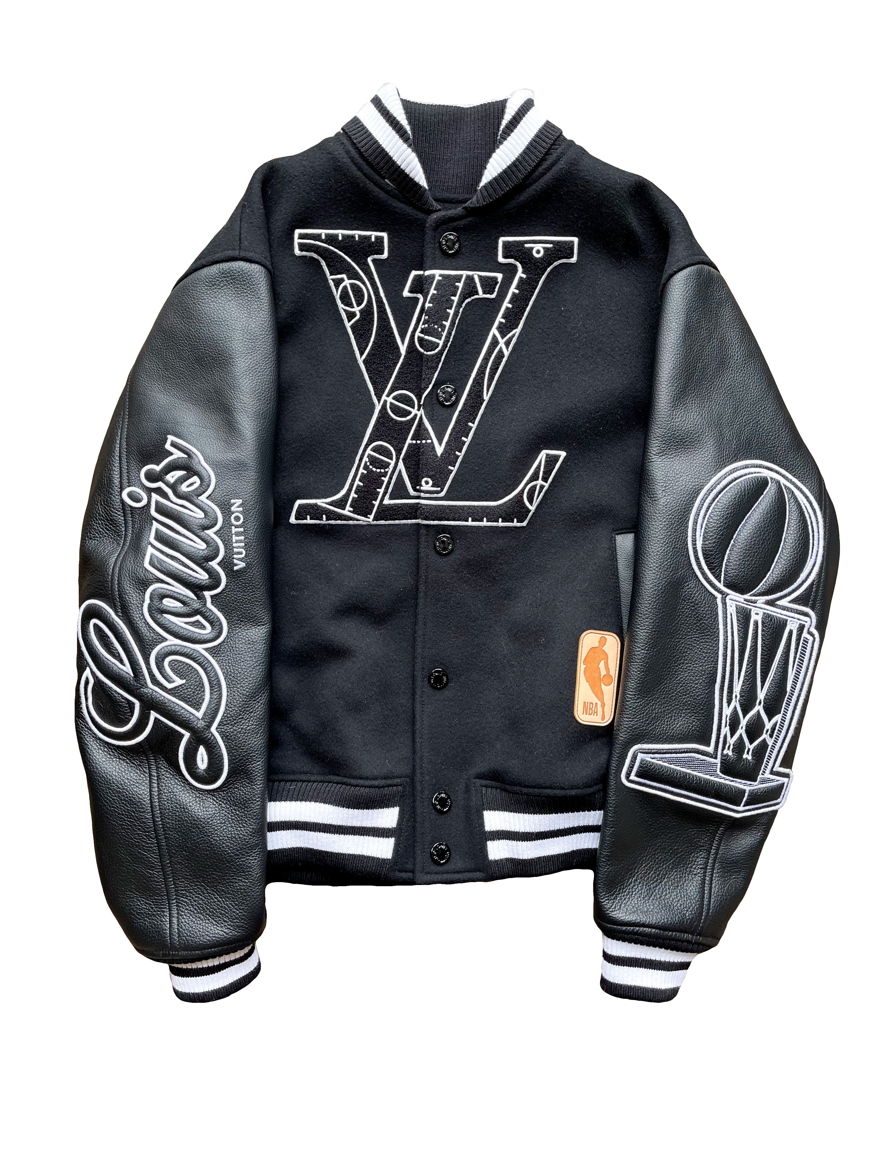 Louis Vuitton x NBA SS2021 Monogram Obscur Leather Moto Jacket