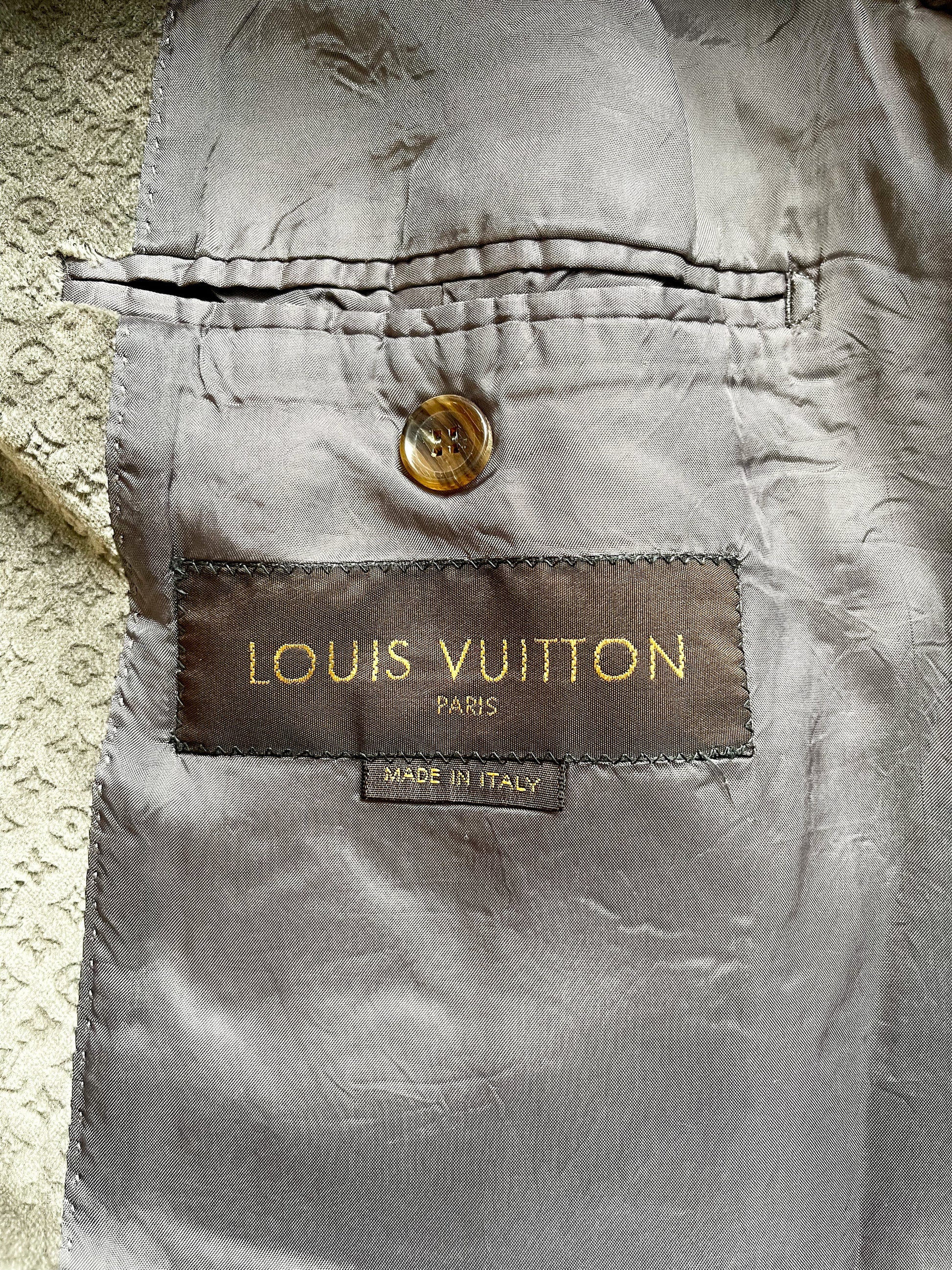 Louis Vuitton Cherry Burgundy Zip Button Wool Blazer Suit Jacket
