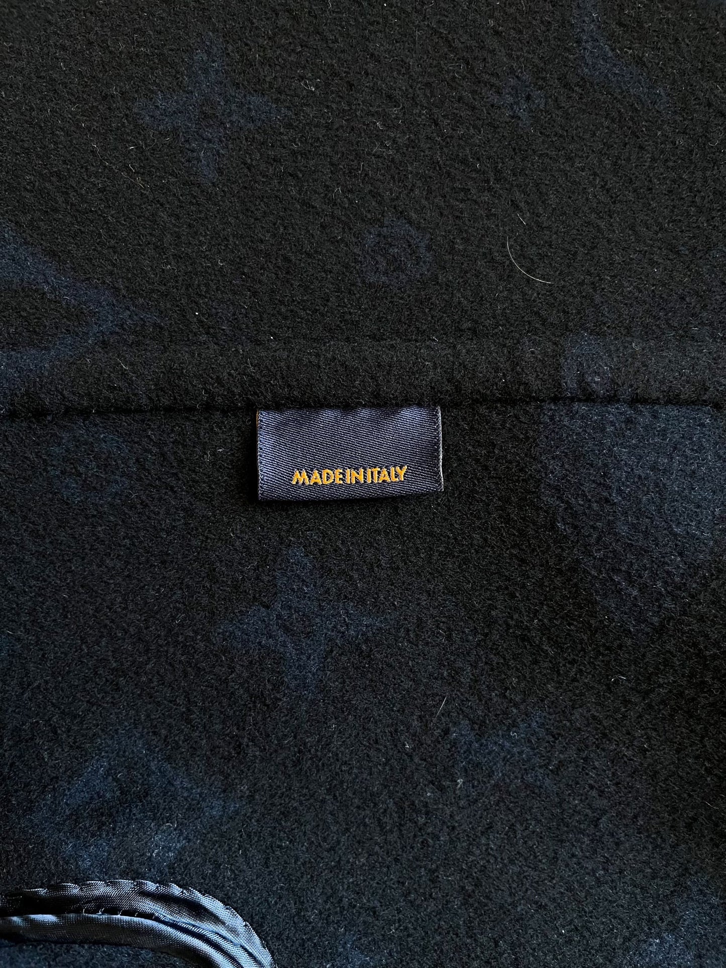 Louis Vuitton Cashmere Navy Monogram Peacoat