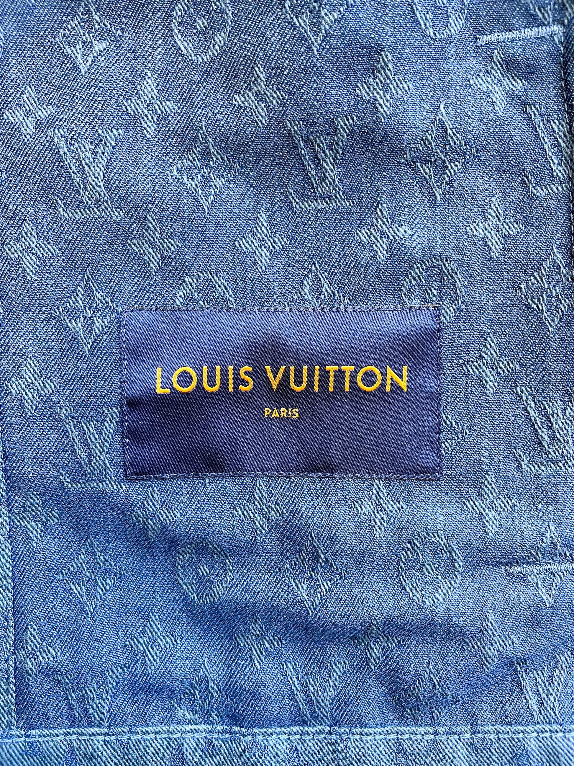 lv blue monogram jacket
