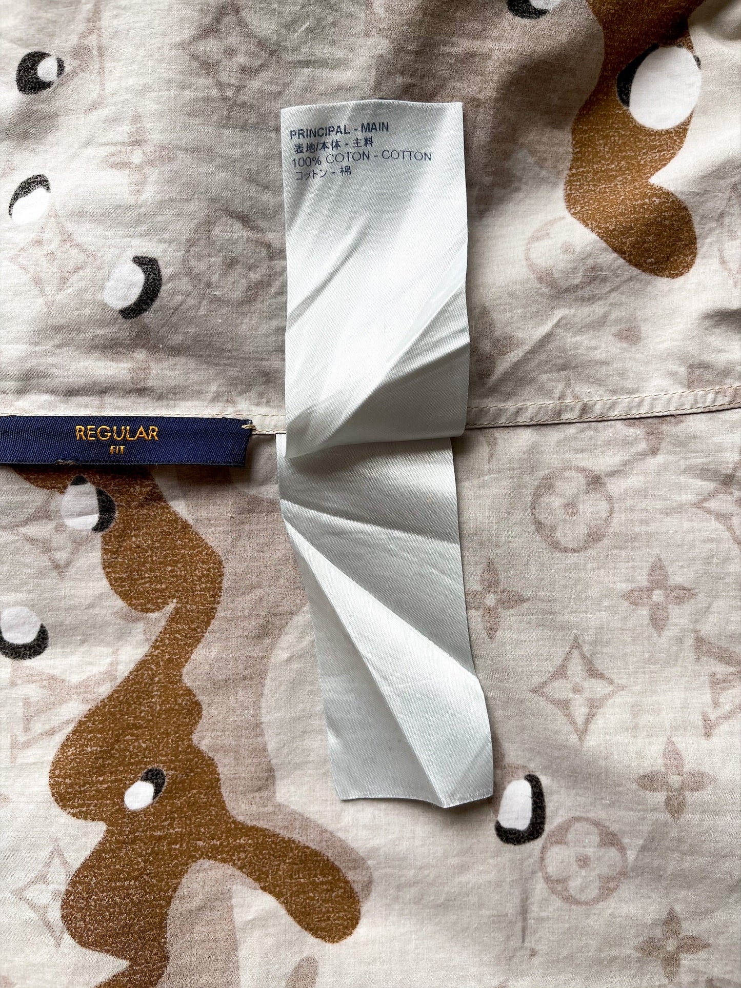 Louis Vuitton Monogram Camo DNA Shirt Long Sleeve(Brown)