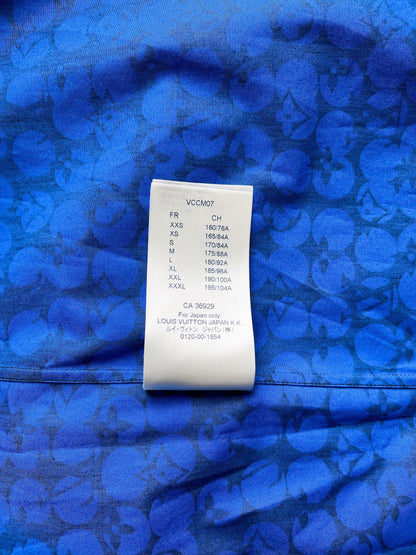 Louis Vuitton Blue Spotted Monogram Shirt