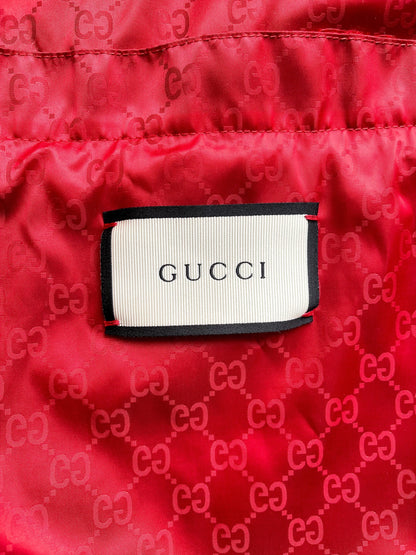 Gucci Red Monogram Hooded Windbreaker