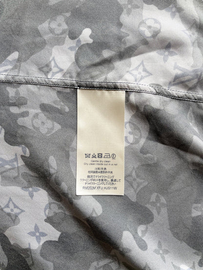 Louis Vuitton Camo Monogram Silk Button Up Shirt