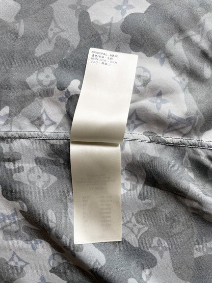 Louis Vuitton Camo Monogram Silk Button Up Shirt