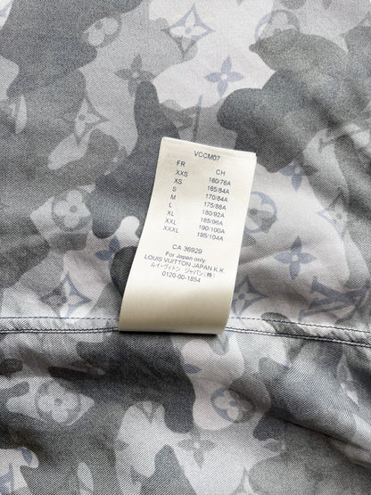 Louis Vuitton Camo Monogram Silk Button Up Shirt